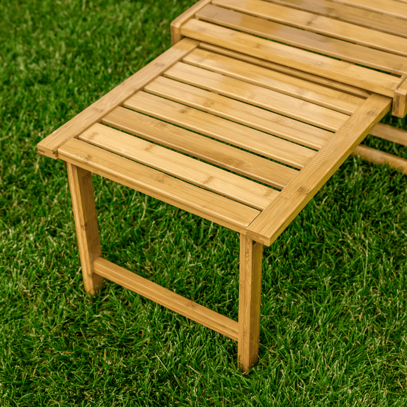 Kerti állítható szék, természetes, bambusz, URSEL