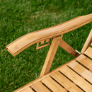 Kerti állítható szék, természetes, bambusz, URSEL