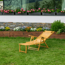 Kerti állítható szék, természetes, bambusz, URSEL