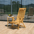 Kerti állítható szék, természetes, bambusz, URSEL