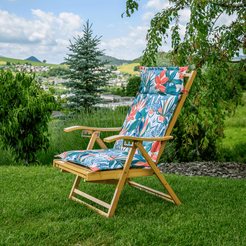 Kerti állítható szék, természetes, bambusz, URSEL