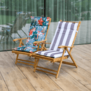 Kerti állítható szék, természetes, bambusz, URSEL