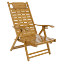 Kerti állítható szék, természetes, bambusz, URSEL