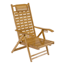 Kerti állítható szék, természetes, bambusz, URSEL