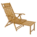 Kerti állítható szék, természetes, bambusz, URSEL