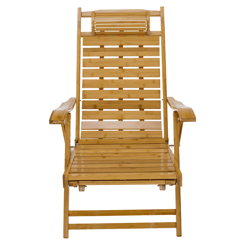 Kerti állítható szék, természetes, bambusz, URSEL