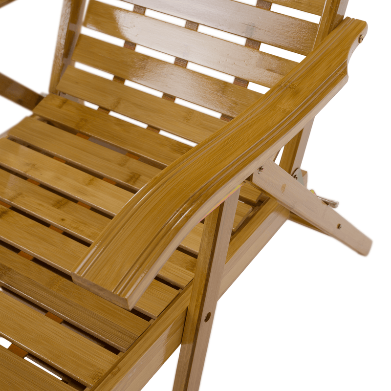 Kerti állítható szék, természetes, bambusz, URSEL