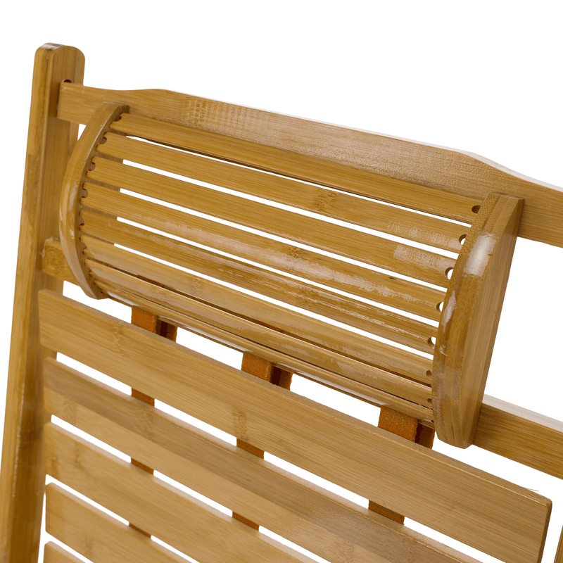 Kerti állítható szék, természetes, bambusz, URSEL