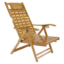 Kerti állítható szék, természetes, bambusz, URSEL