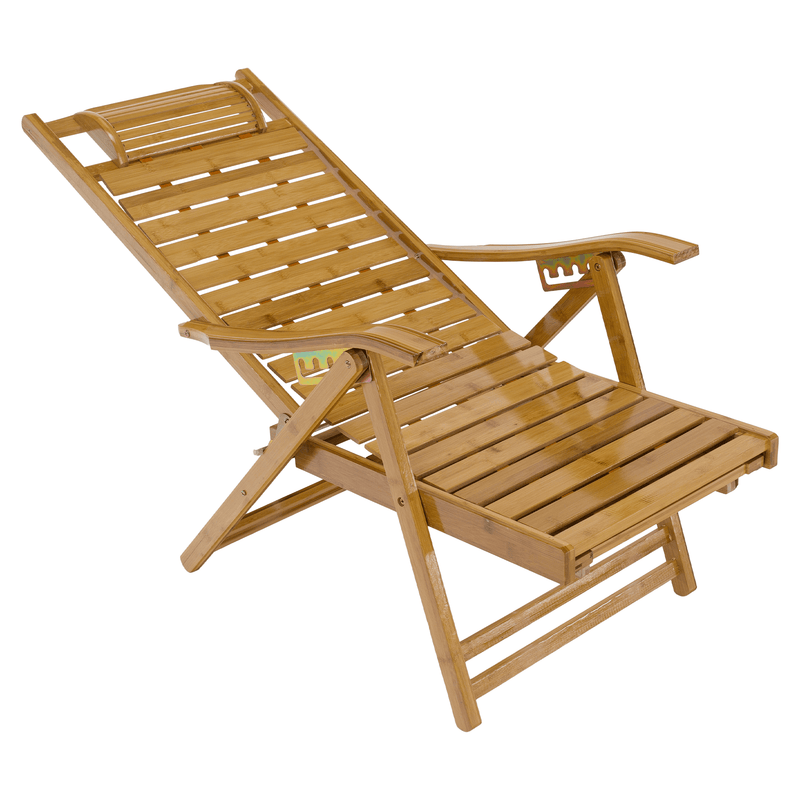 Kerti állítható szék, természetes, bambusz, URSEL