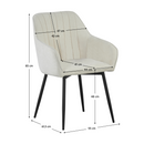 Design fotel, krémszínű/fekete, VAJRO