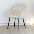 Design fotel, krémszínű/fekete, VAJRO