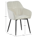 Design fotel, krémszínű/fekete, VAJRO