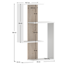 Fali polc, fehér/sonoma tölgy, VALPA