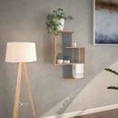 Fali polc, artisan tölgy/grafit, VALPA