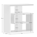 Kisasztal, fehér, VANDIA