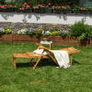 Kerti állítható szék, természetes, bambusz, VARDON