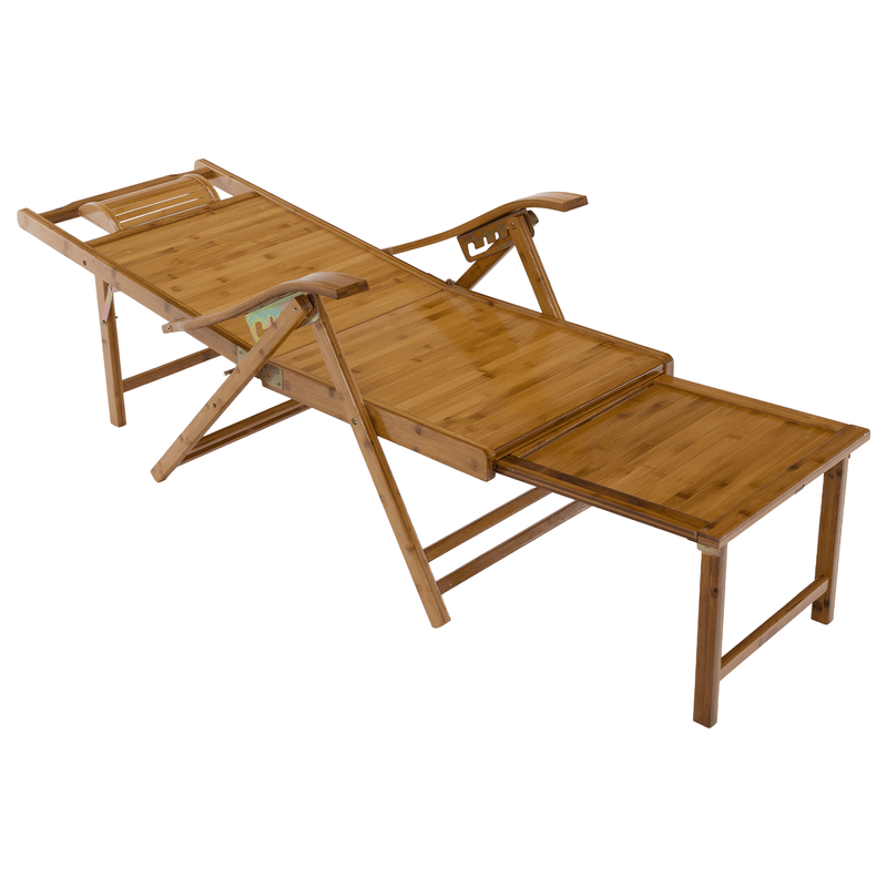 Kerti állítható szék, természetes, bambusz, VARDON