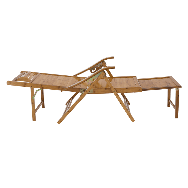 Kerti állítható szék, természetes, bambusz, VARDON