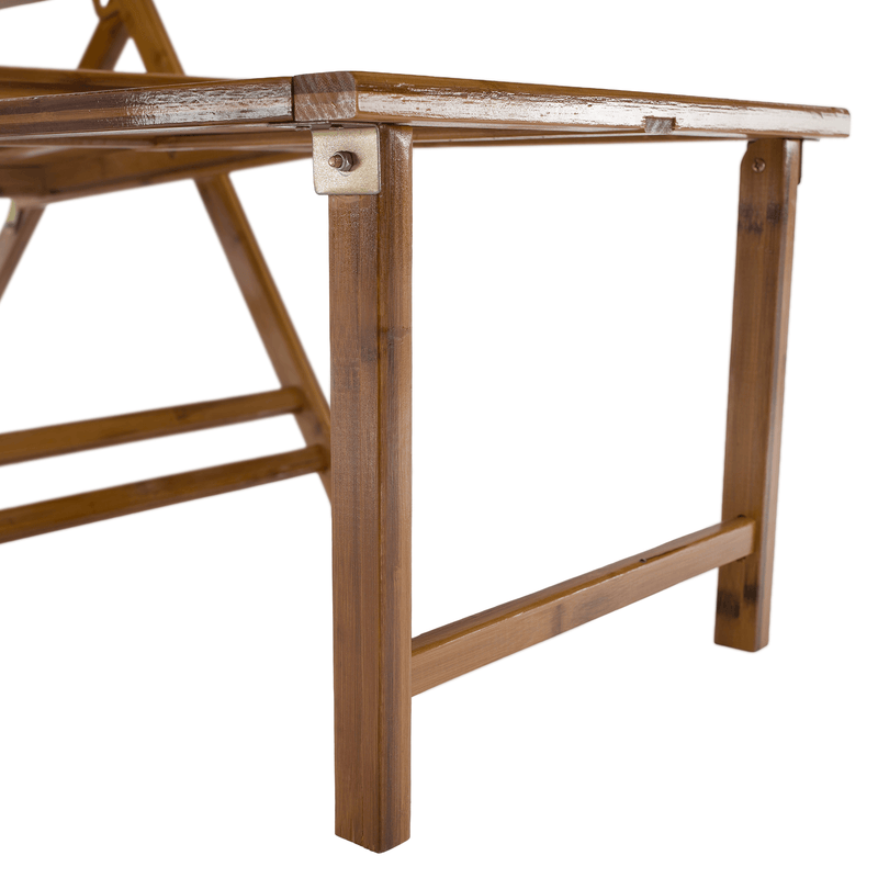 Kerti állítható szék, természetes, bambusz, VARDON