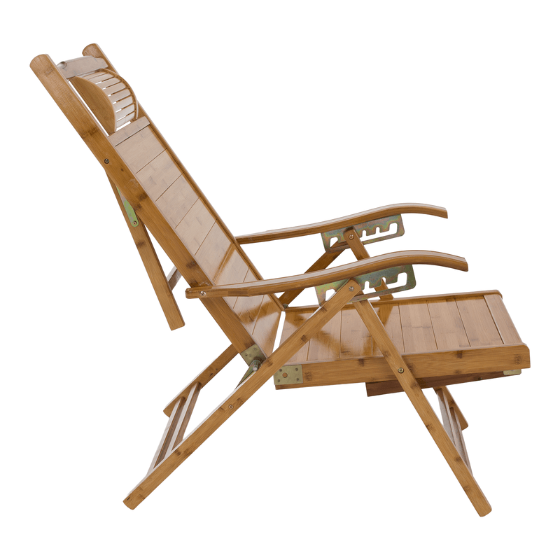 Kerti állítható szék, természetes, bambusz, VARDON