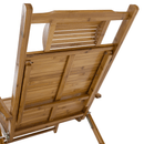 Kerti állítható szék, természetes, bambusz, VARDON