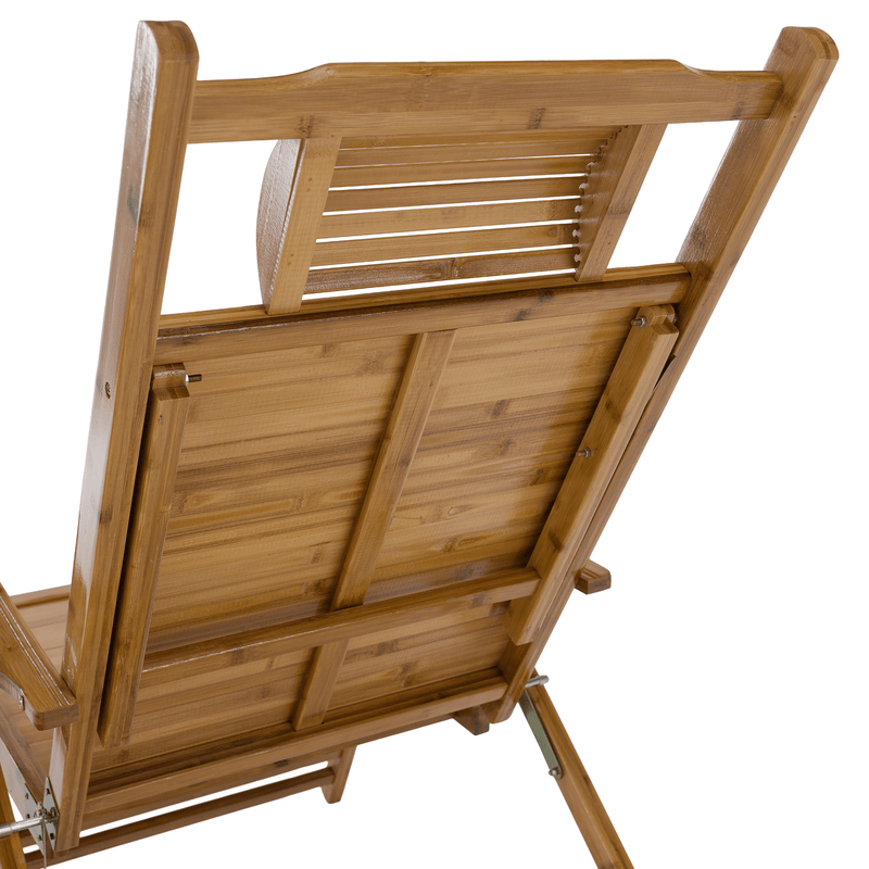 Kerti állítható szék, természetes, bambusz, VARDON