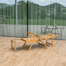 Kerti állítható szék, természetes, bambusz, VARDON