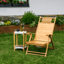 Kerti állítható szék, természetes, bambusz, VARDON