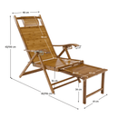 Kerti állítható szék, természetes, bambusz, VARDON