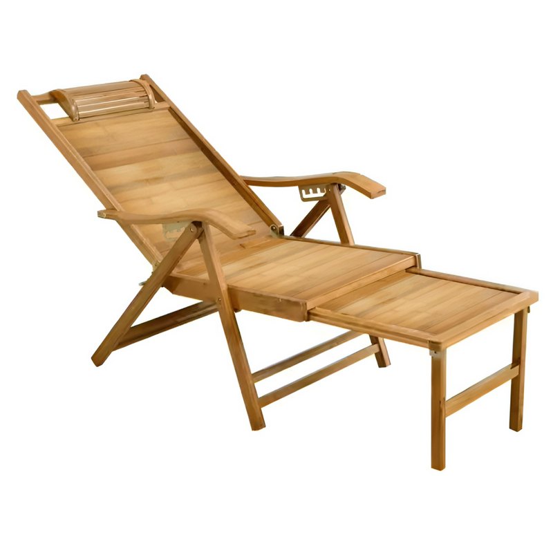 Kerti állítható szék, természetes, bambusz, VARDON