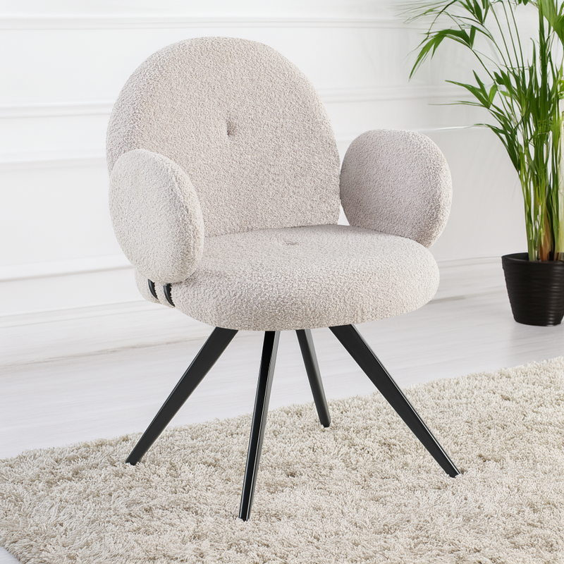 Forgószék, világosszürke/fekete, VASALA