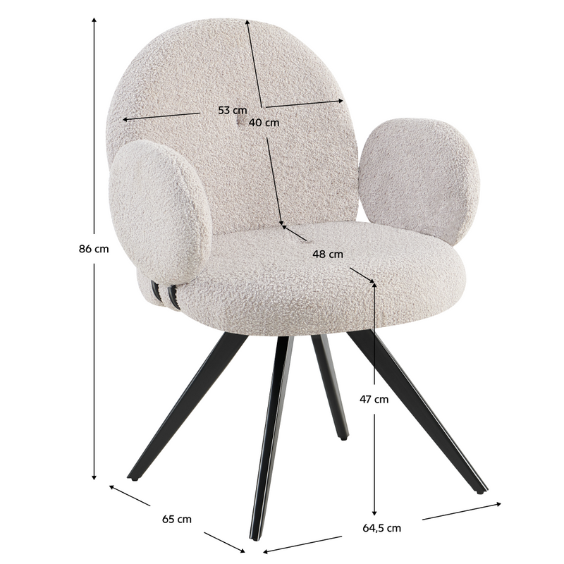 Forgószék, világosszürke/fekete, VASALA