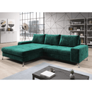 Kinyitható ülőgarnitúra, smaragd, balos, VASAT ROH