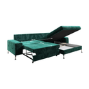 Kinyitható ülőgarnitúra, smaragd, jobbos, VASAT ROH