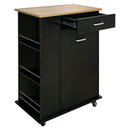 Billenős szekrény szemetes kosárral, fekete/tölgy, VASIN