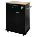 Billenős szekrény szemetes kosárral, fekete/tölgy, VASIN