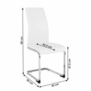 Étkező szék, fehér/króm, VATENA