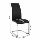 Étkező szék, fekete/króm, VATENA