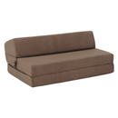 Összecsukható matrac/fotel, 2v1, világosbarna, VEDIS