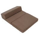 Összecsukható matrac/fotel, 2v1, világosbarna, VEDIS