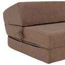 Összecsukható matrac/fotel, 2v1, világosbarna, VEDIS