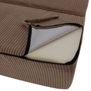 Összecsukható matrac/fotel, 2v1, világosbarna, VEDIS