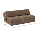 Összecsukható matrac/fotel, 2v1, világosbarna, VEDIS