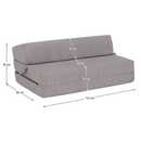 Összecsukható matrac/fotel, 2v1, szürke, VEDIS