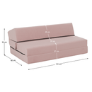 Összecsukható matrac/fotel, 2v1, rózsaszín, VEDIS