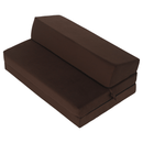 Összecsukható matrac/fotel, 2v1, barna, VEDIS