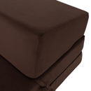 Összecsukható matrac/fotel, 2v1, barna, VEDIS