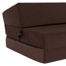 Összecsukható matrac/fotel, 2v1, barna, VEDIS