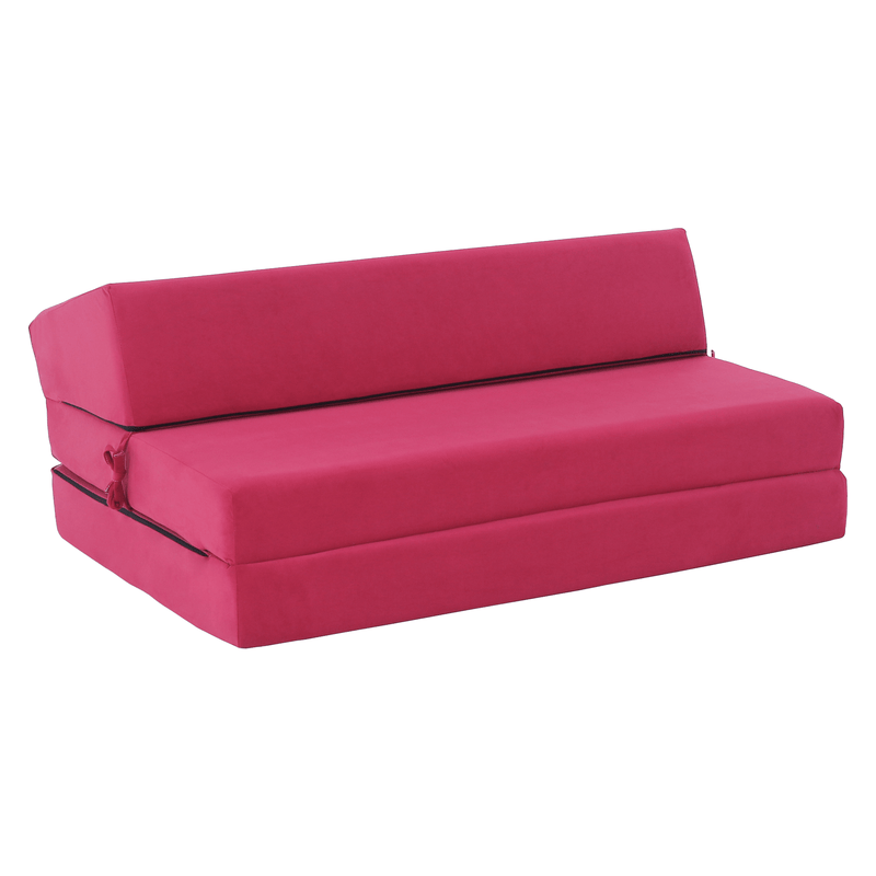 Összecsukható matrac/fotel, 2v1, rózsaszín magenta, VEDIS
